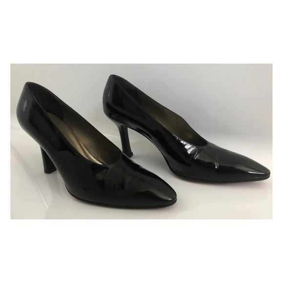 Vintage Yves Saint Laurent Patent Leather Pumps - Picture 1 of 8